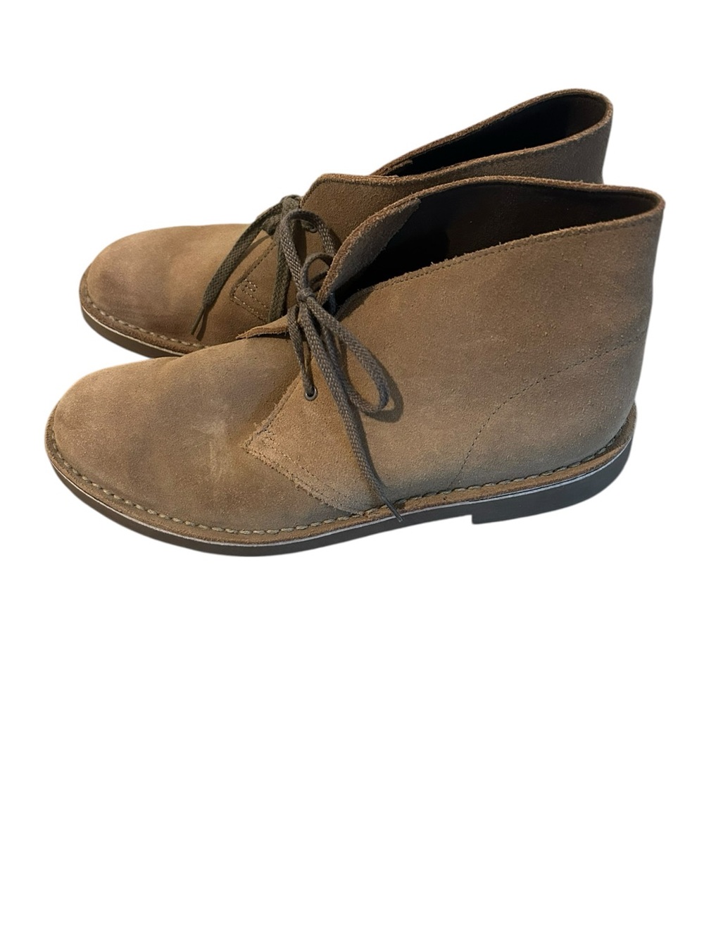 Clarks mens size 11  Brown Suede Lace-Up Desert Boots